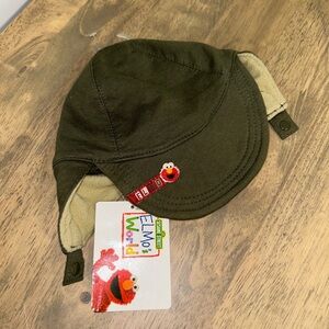 Deadstock 2007 Sesame Street Winter Hat Elmo’s World Army Green Trapper Hat